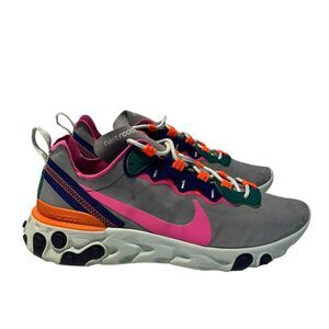 Nike Air React Element 55 Wolf Grey Multi Color Womens 9us running shoes